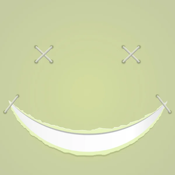 Vektorillustration eines Lächelns auf Papier — Stockvektor