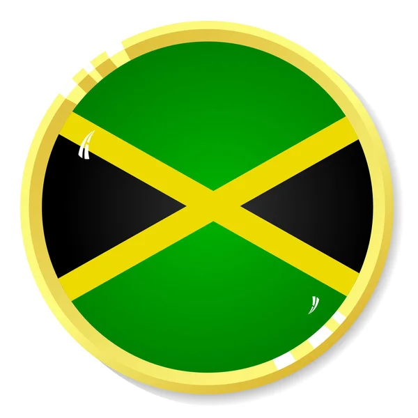 Botón de vector con bandera Jamaica — Archivo Imágenes Vectoriales