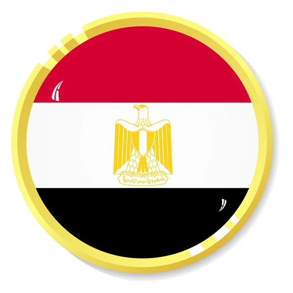 Botão de vetor com bandeira Egito — Vetor de Stock