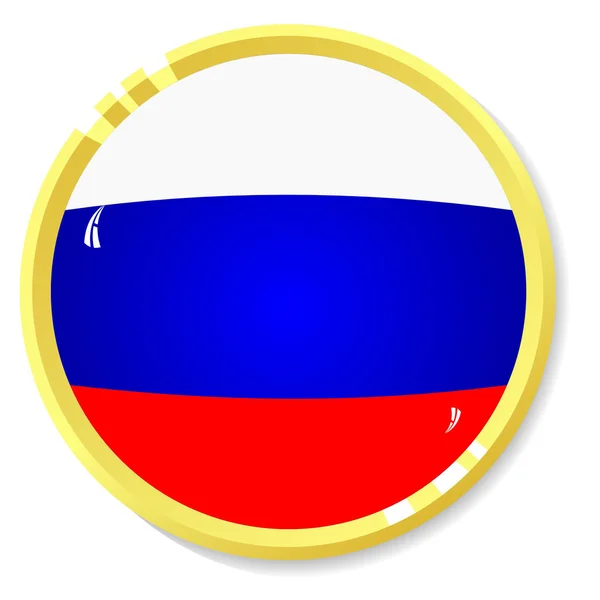Vektor-Taste mit Flagge Russland — Stockvektor