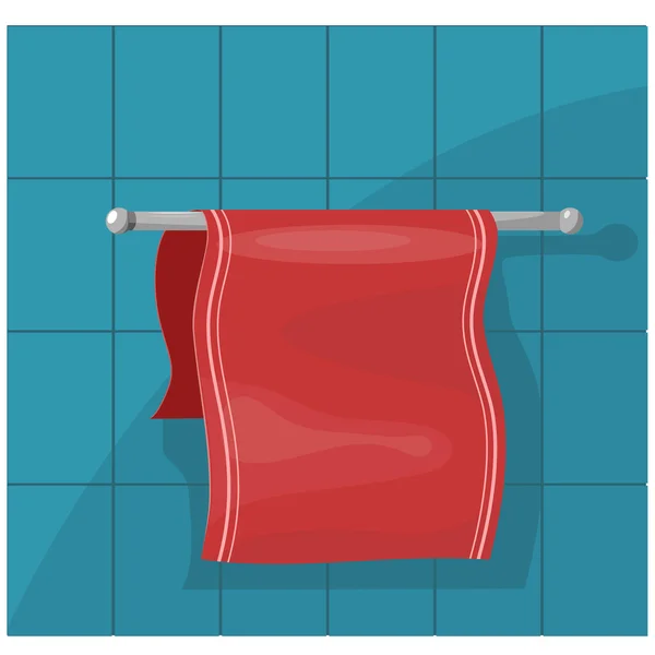 Ilustración vectorial de toallas en el soporte. eps10 — Archivo Imágenes Vectoriales