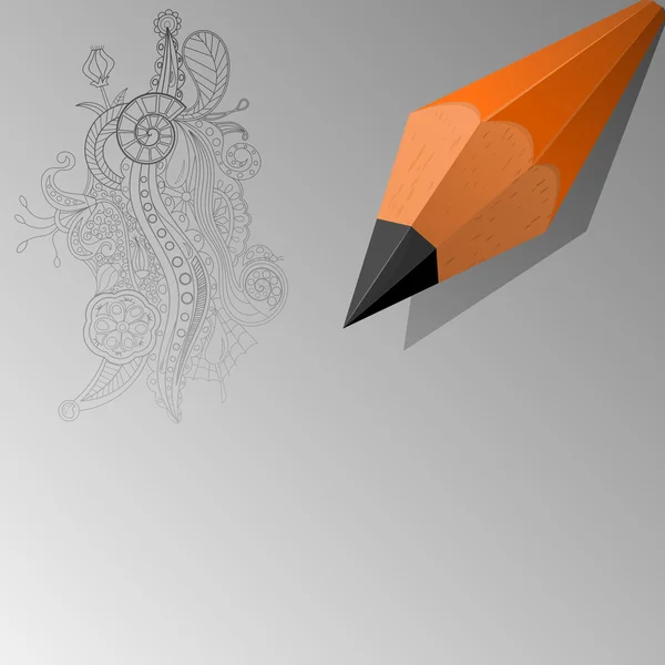 Abstrakt bakgrund med en penna. eps10 — Stock vektor