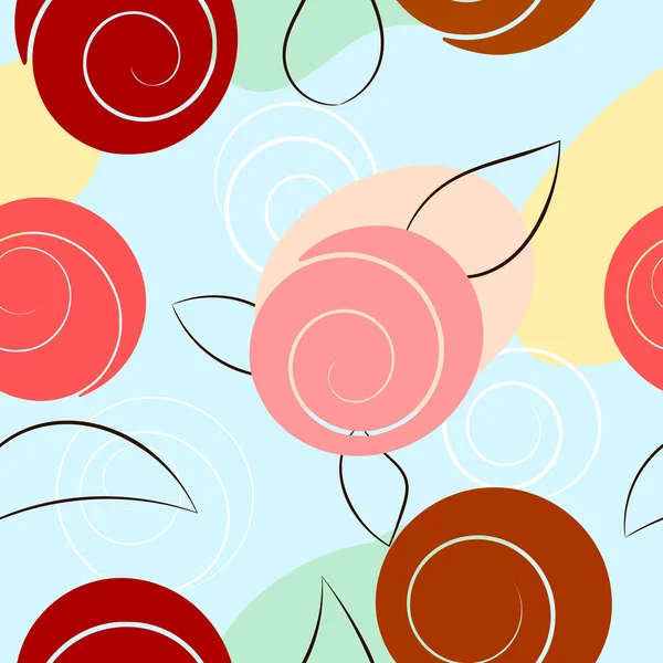 Безшовна текстура з абстрактними квітами. ЕПС10 — стоковий вектор