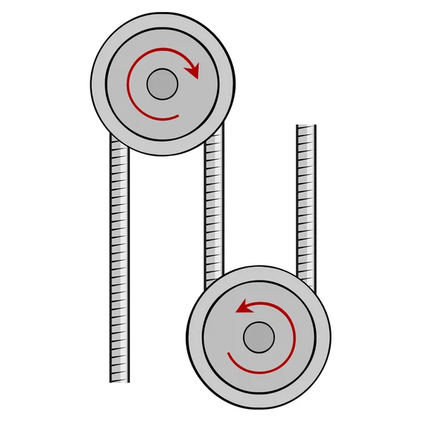 Illustration pulley — Stock Vector