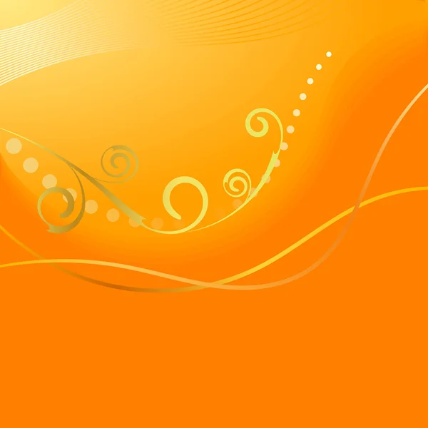 Astratto sfondo arancione con turbinii. EPS10 — Vettoriale Stock