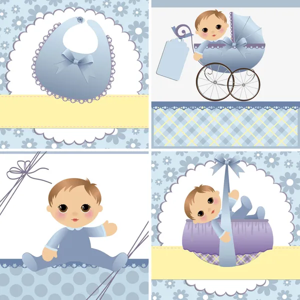 Şirin Bebek kartı şablonları — Stok Vektör