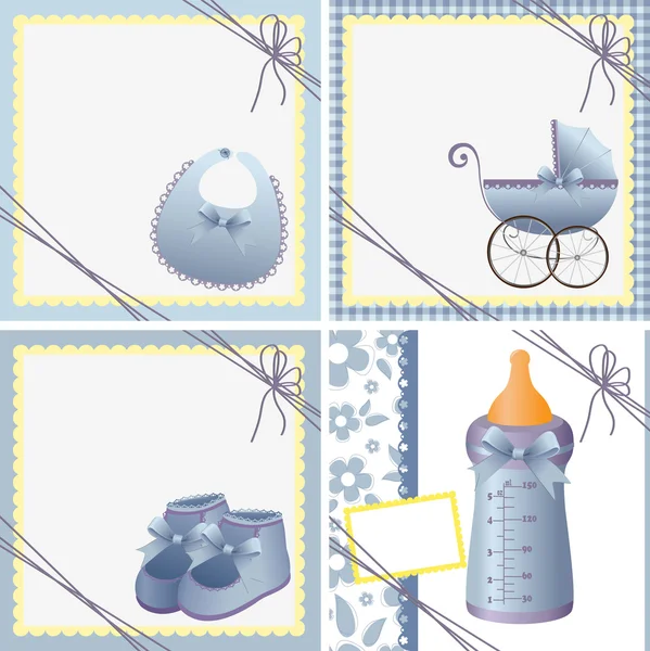 Modelli carini per baby card — Vettoriale Stock