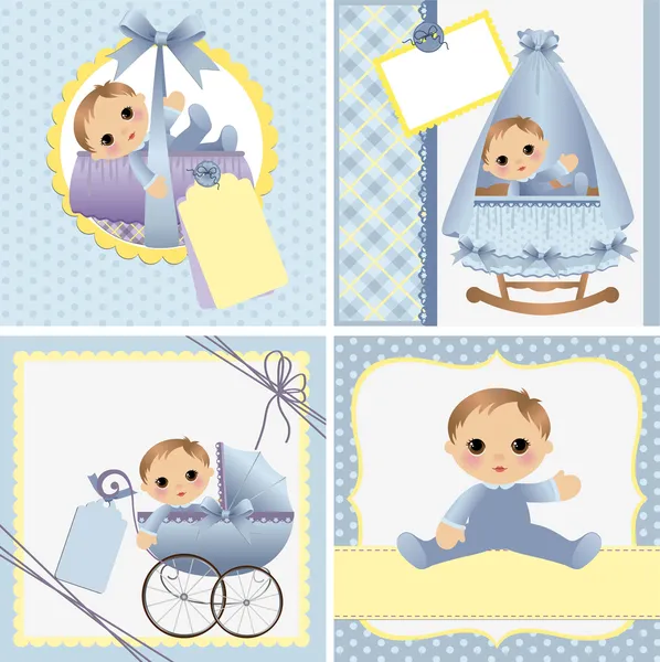 Modelos bonitos para cartão de bebê —  Vetores de Stock