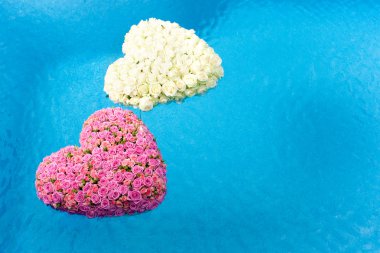 Flower hearts in water clipart