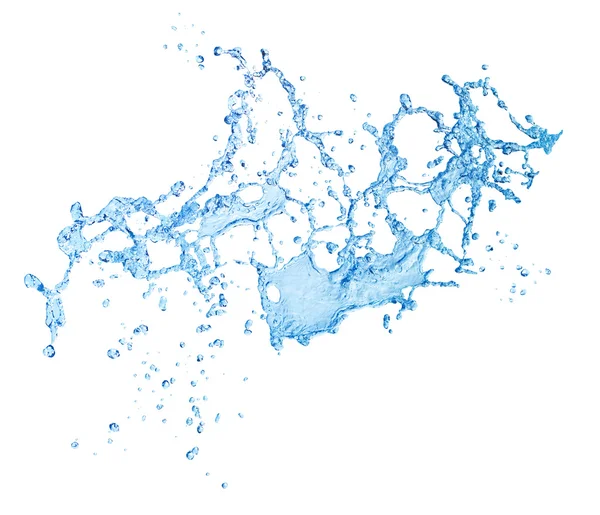 Rozprysk wody izolowany na białym — Zdjęcie stockowe