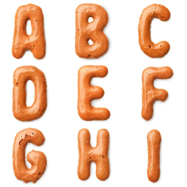 Soubor cookie abeceda dopis — Stock fotografie