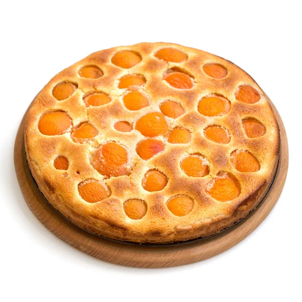 Taart met kaas en abrikozen — Stockfoto