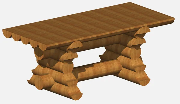 Wooden table. Isolation on white background. — Stock Photo, Image