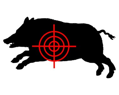 Boar crosslines clipart