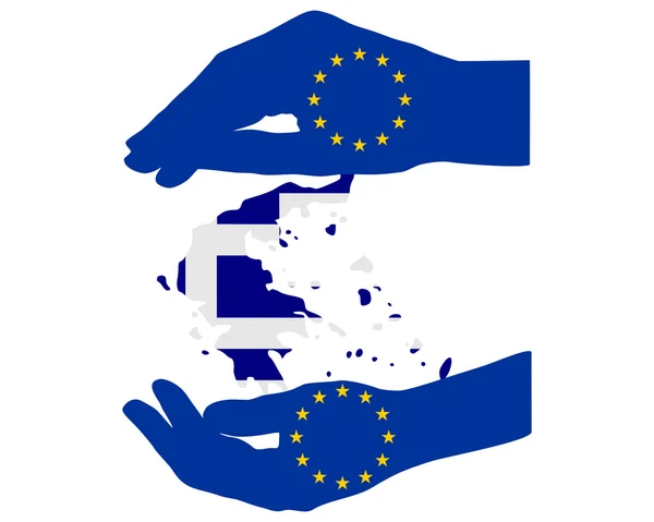Europäische Hilfe für Griechenland — Stockfoto