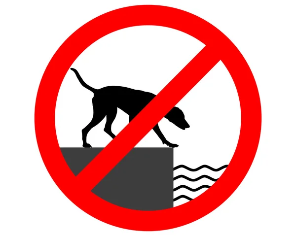 Köpekler için yasaklama işareti — Stok fotoğraf
