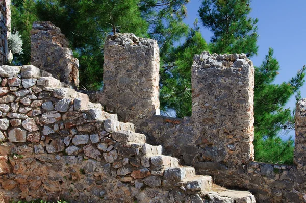 Stone steps of an ancient ladder — Stock Photo, Image