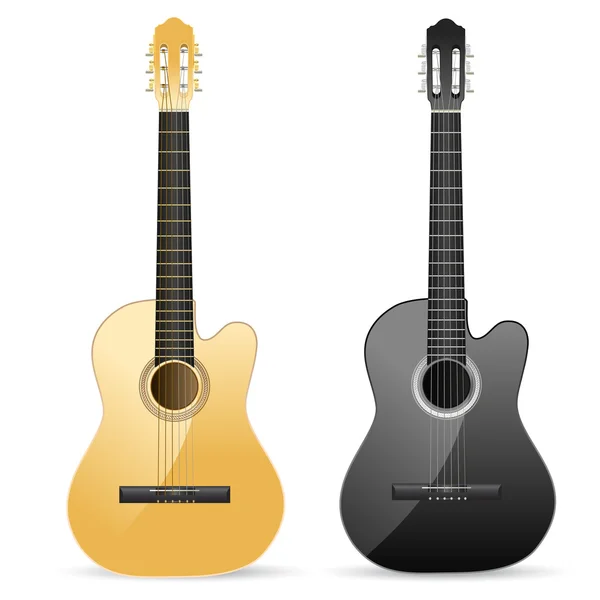 Realistisk akustisk gitarr — Stock vektor