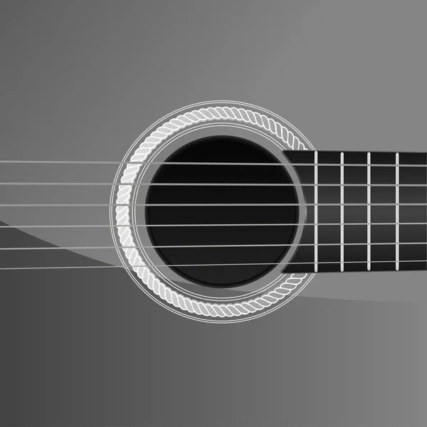 Guitarra acústica close-up — Vetor de Stock