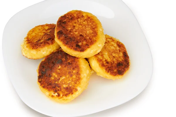 Sweet cheese pancakes — Stock Photo, Image
