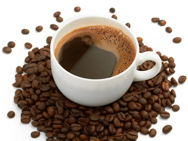 咖啡加咖啡豆 — 图库照片