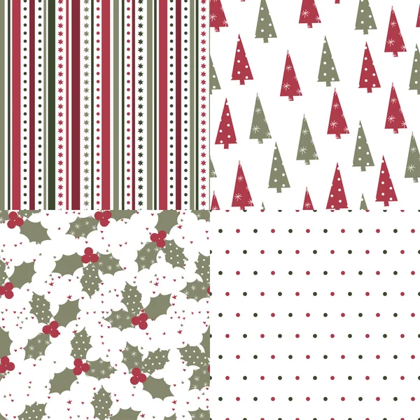 크리스마스와 새해의 정수리없는 패턴 — 스톡 벡터