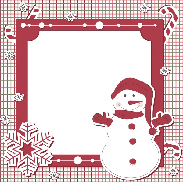 Vector Christmas and New Year scrapbook card — Stock Vector