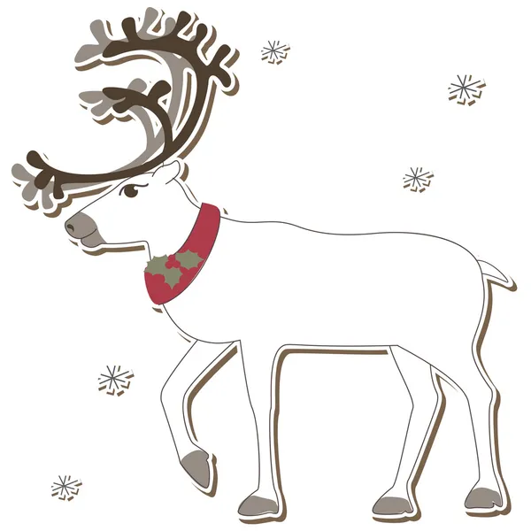 Christmas Deer — Stock Vector