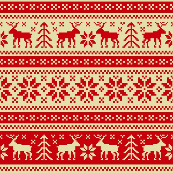 Weihnachten und Neujahr nahtlose Ornamente — Stockvektor