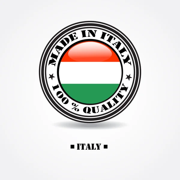 Címke "made in Olaszország 100 %-os minőségi" Németország zászló a gumibélyegző — Stock Vector