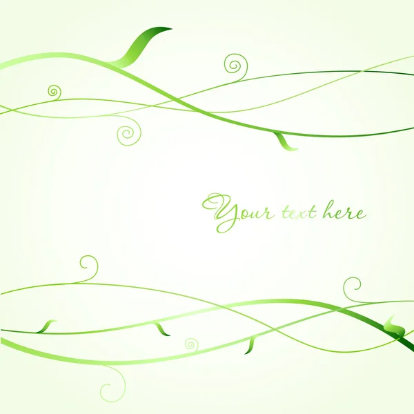 Свіжий екологічний фон з гілками зеленого дерева і дрібними листям — стоковий вектор