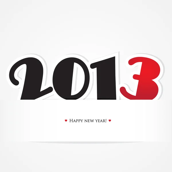 Siyah ve kırmızı 2013 numaraları ile Noel ve yeni yıl kartı — Stok Vektör