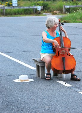 Female cellist. clipart