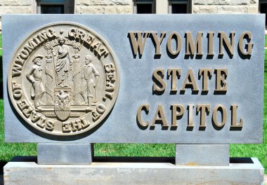 Wyoming state capitol. clipart