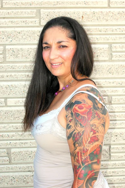 Ženské tetování. — Stock fotografie
