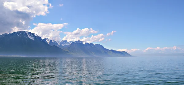 stock image Mountain and Geneva lake, Switzerland