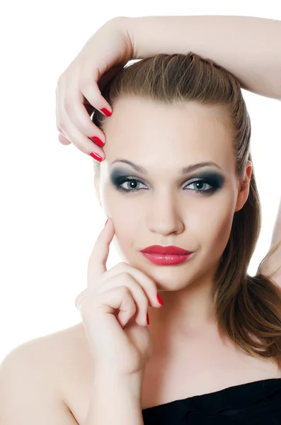 Porträt der schönen Mädchen - Kreatives Make-up — Stockfoto