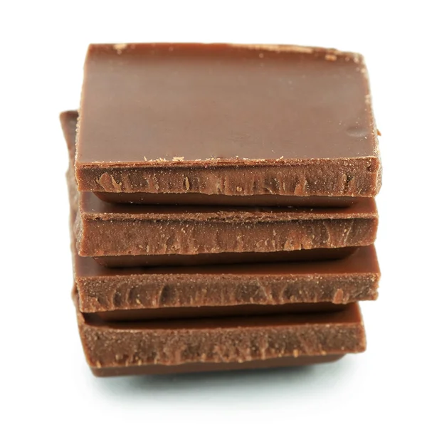 Pila de bloques de chocolate con leche —  Fotos de Stock
