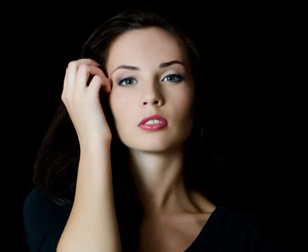 The young beautiful girl with a Evening make-up — Stock Photo, Image