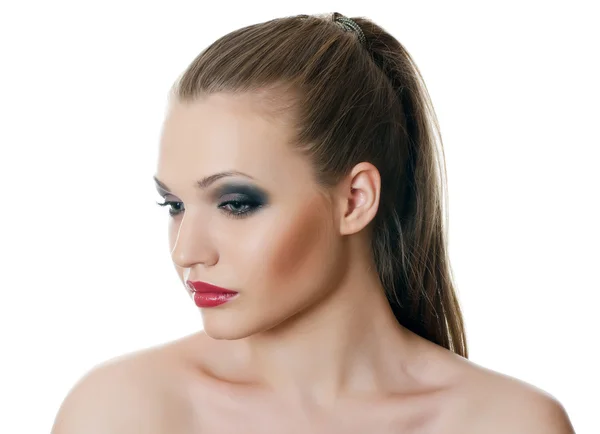 Portrait of the beautiful girl- Creative make-up — Stock Photo, Image