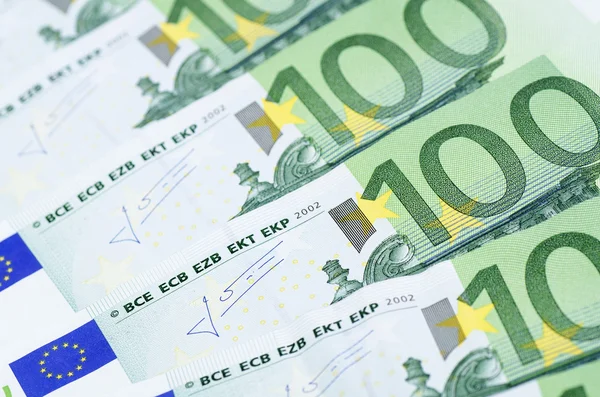 ユーロ紙幣を背景としてクローズ アップ — ストック写真