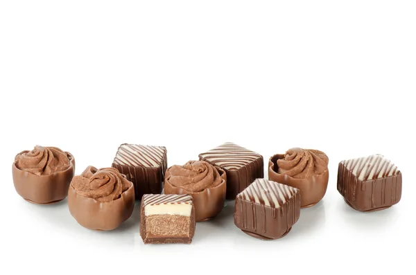 ミルク チョコレートからおいしいお菓子 — ストック写真
