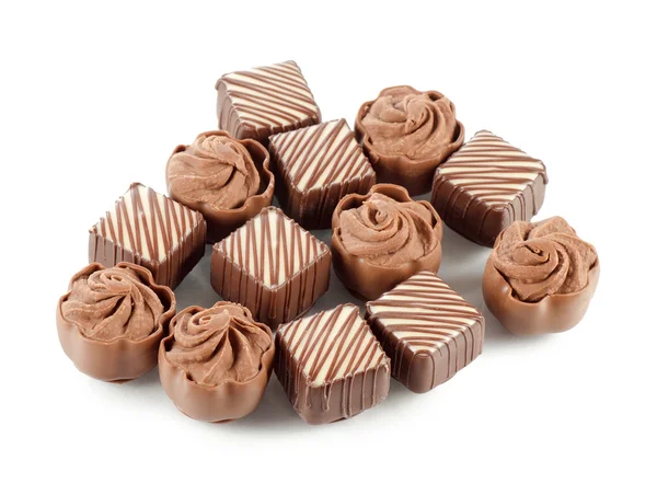 Смачні цукерки з молочного шоколаду — стокове фото