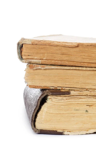 Σωρό των παλαιών βιβλίων που απομονώνονται σε λευκό φόντο — Φωτογραφία Αρχείου