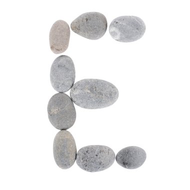 The letter of the alphabet from stones clipart