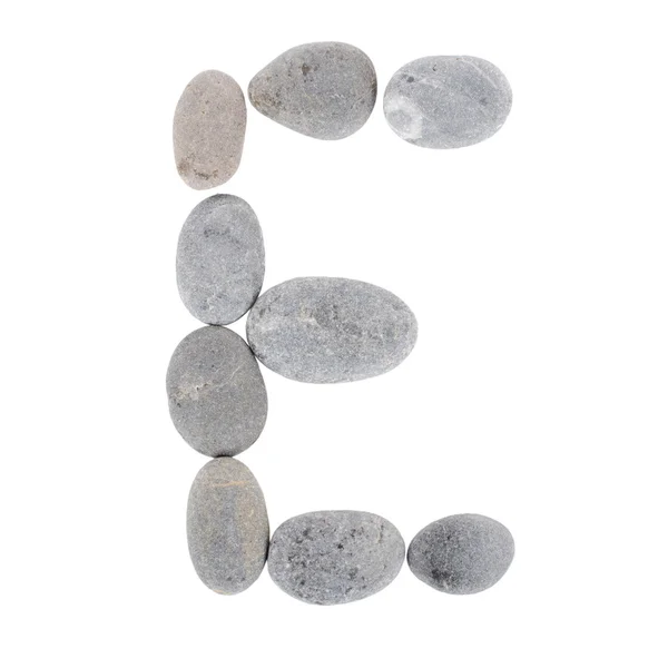 The letter of the alphabet from stones — Stock Photo, Image