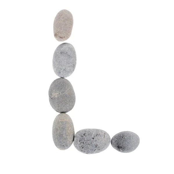 The letter of the alphabet from stones — Stock Photo, Image