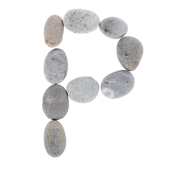 Bokstaven i alfabetet från stenar — Stockfoto