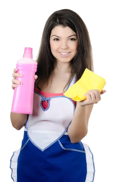 Προσωπογραφία του κοριτσιού - έννοια καθαρισμού — Φωτογραφία Αρχείου