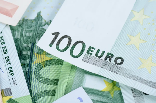 Banconote in euro come sfondo, primo piano — Foto Stock
